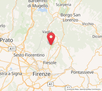 Map of Pratolino, Tuscany