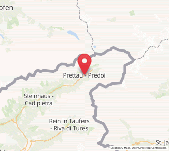 Map of Prettau, Trentino-Alto Adige