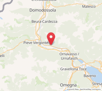 Map of Premosello-Chiovenda, Piedmont