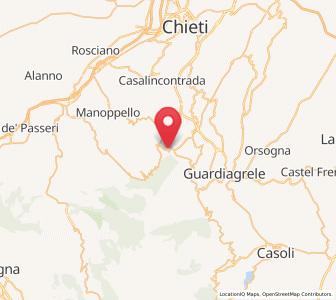 Map of Pretoro, Abruzzo