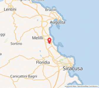 Map of Priolo Gargallo, Sicily