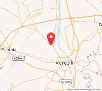 Map of Quinto Vercellese, Piedmont