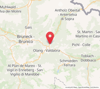 Map of Antholz, Trentino-Alto Adige