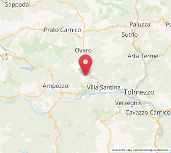 Map of Raveo, Friuli Venezia Giulia