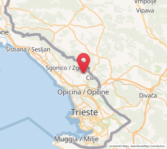 Map of Monrupino, Friuli Venezia Giulia