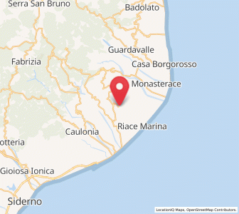 Map of Riace, Calabria