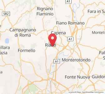 Map of Riano, Lazio