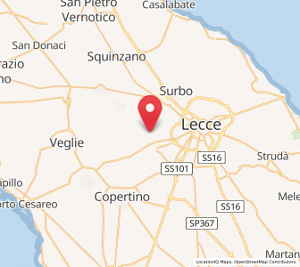 Map of Riesci, Apulia