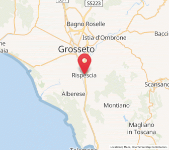 Map of Rispescia, Tuscany