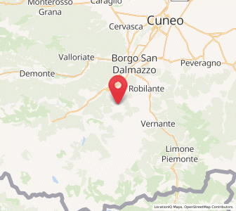 Map of Roaschia, Piedmont