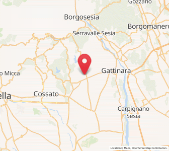 Map of Roasio, Piedmont