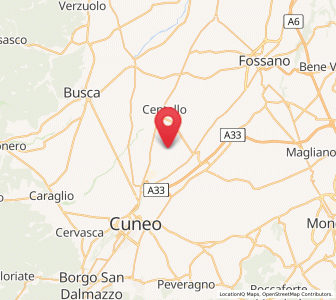 Map of Roata Chiusani, Piedmont