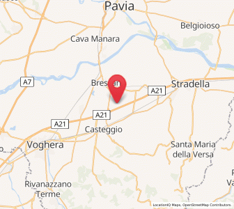 Map of Robecco Pavese, Lombardy