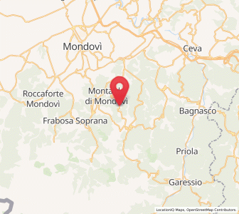 Map of Roburent, Piedmont