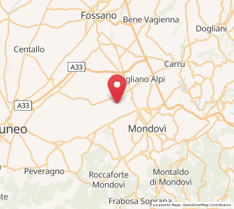 Map of Rocca De' Baldi, Piedmont