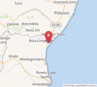 Map of Rocca Imperiale Marina, Calabria