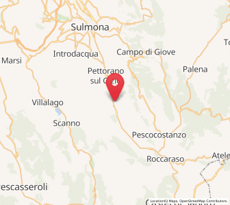 Map of Rocca Pia, Abruzzo