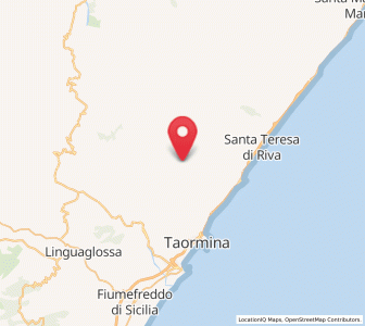 Map of Roccafiorita, Sicily