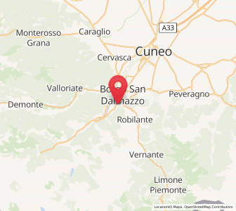 Map of Roccavione, Piedmont