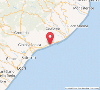 Map of Roccella Ionica, Calabria
