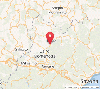 Map of Rocchetta Cairo, Liguria