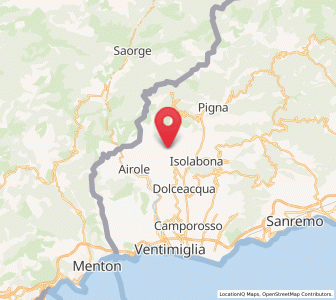 Map of Rocchetta Nervina, Liguria