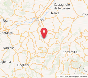 Map of Rodello, Piedmont