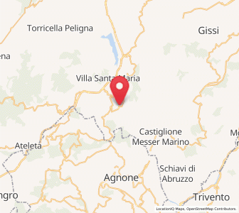 Map of Roio del Sangro, Abruzzo