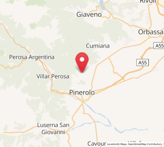 Map of Roletto, Piedmont