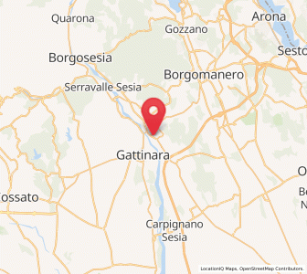 Map of Romagnano Sesia, Piedmont