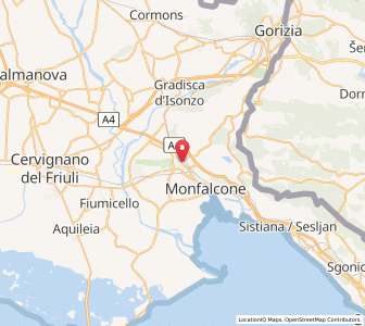 Map of Ronchi dei Legionari, Friuli Venezia Giulia