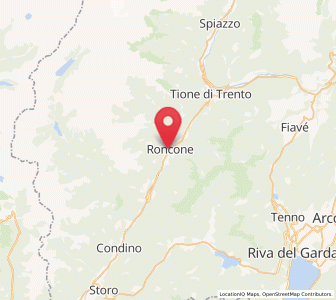 Map of Roncone, Trentino-Alto Adige