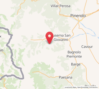 Map of Rorà, Piedmont