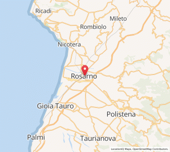 Map of Rosarno, Calabria