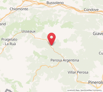 Map of Roure, Piedmont
