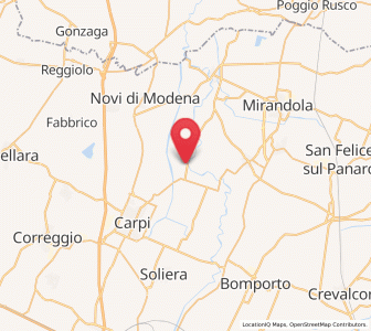 Map of Rovereto, Emilia-Romagna