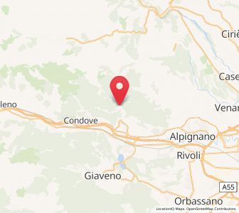 Map of Rubiana, Piedmont
