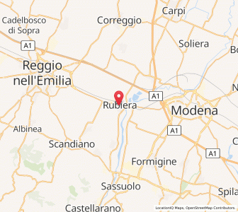 Map of Rubiera, Emilia-Romagna