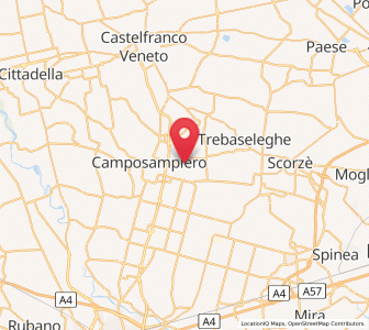 Map of Rustega, Veneto