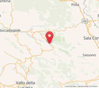 Map of Sacco, Campania