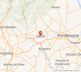 Map of Sacile, Friuli Venezia Giulia