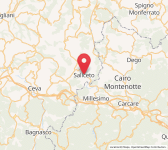 Map of Saliceto, Piedmont
