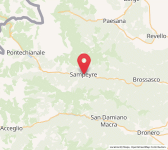 Map of Sampeyre, Piedmont