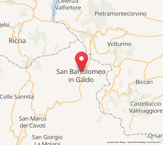 Map of San Bartolomeo in Galdo, Campania