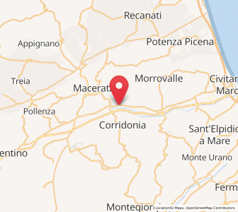 Map of San Claudio, The Marches