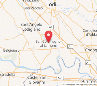 Map of San Colombano al Lambro, Lombardy
