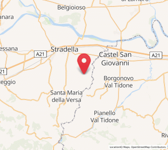 Map of San Damiano al Colle, Lombardy