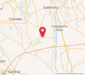 Map of San Giacomo Vercellese, Piedmont