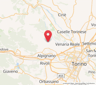 Map of San Gillio, Piedmont