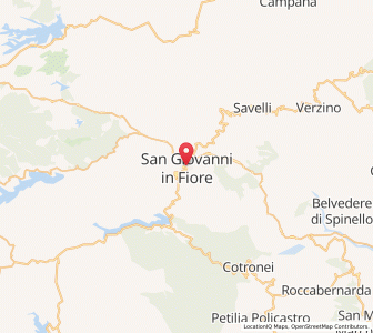 Map of San Giovanni in Fiore, Calabria